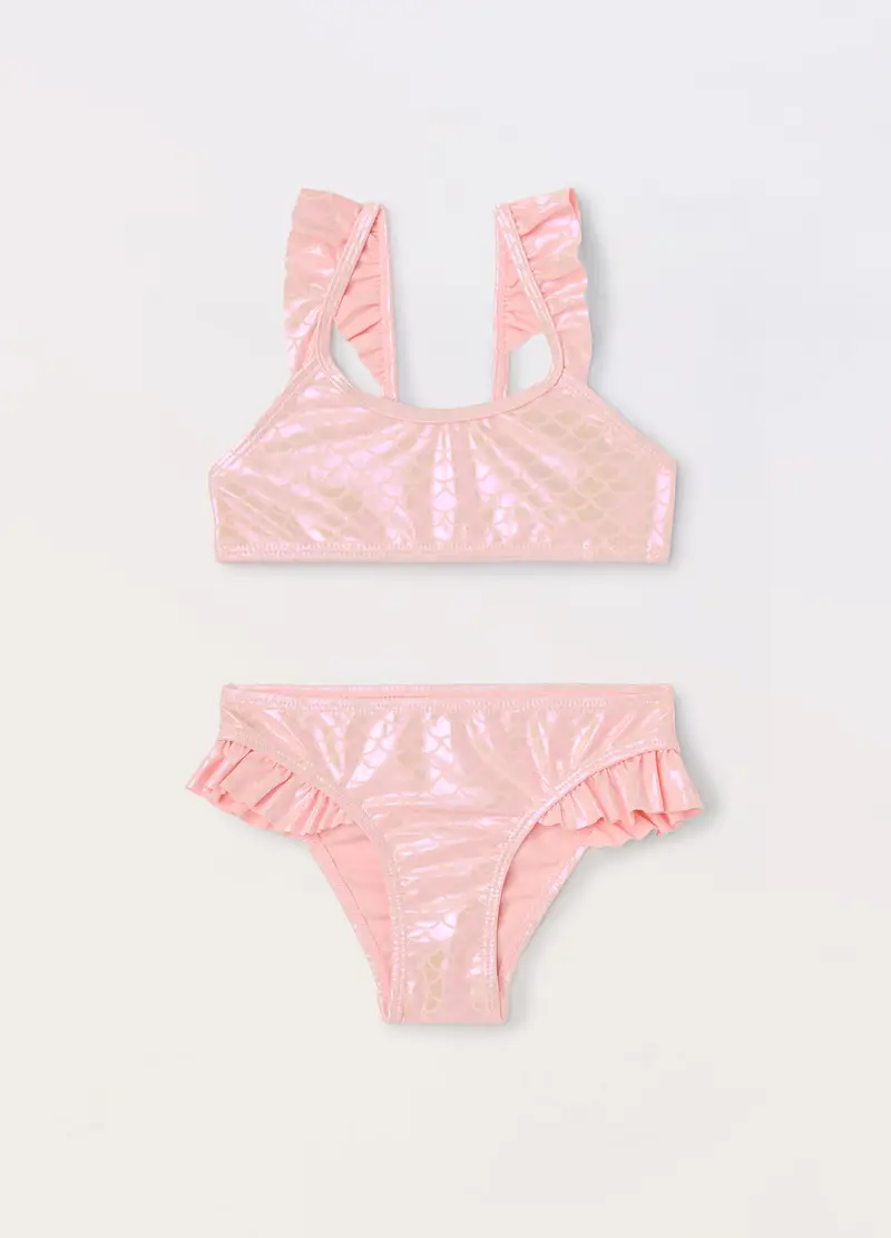 Blukids, Bikini Costume Bambina, Unisex, Rosa chiaro, Taglia: 3-4