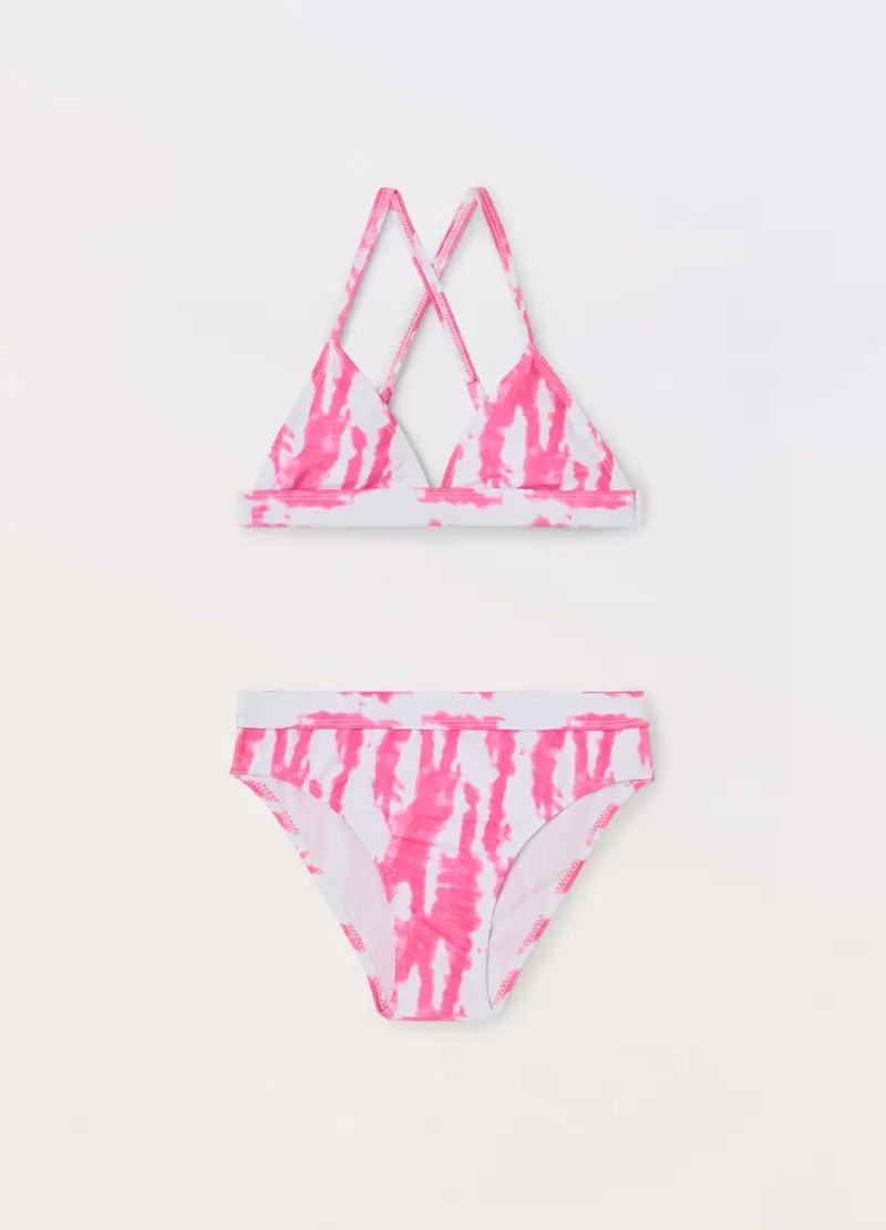 Bikini Costume Con Stampa Ragazza, Unisex, Bianco