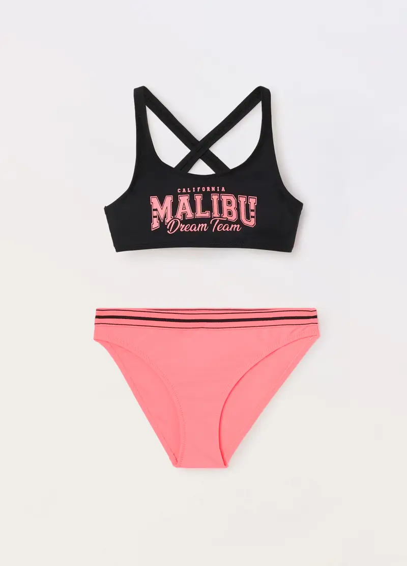 Bikini Costume Ragazza, Unisex, Rosa pastello