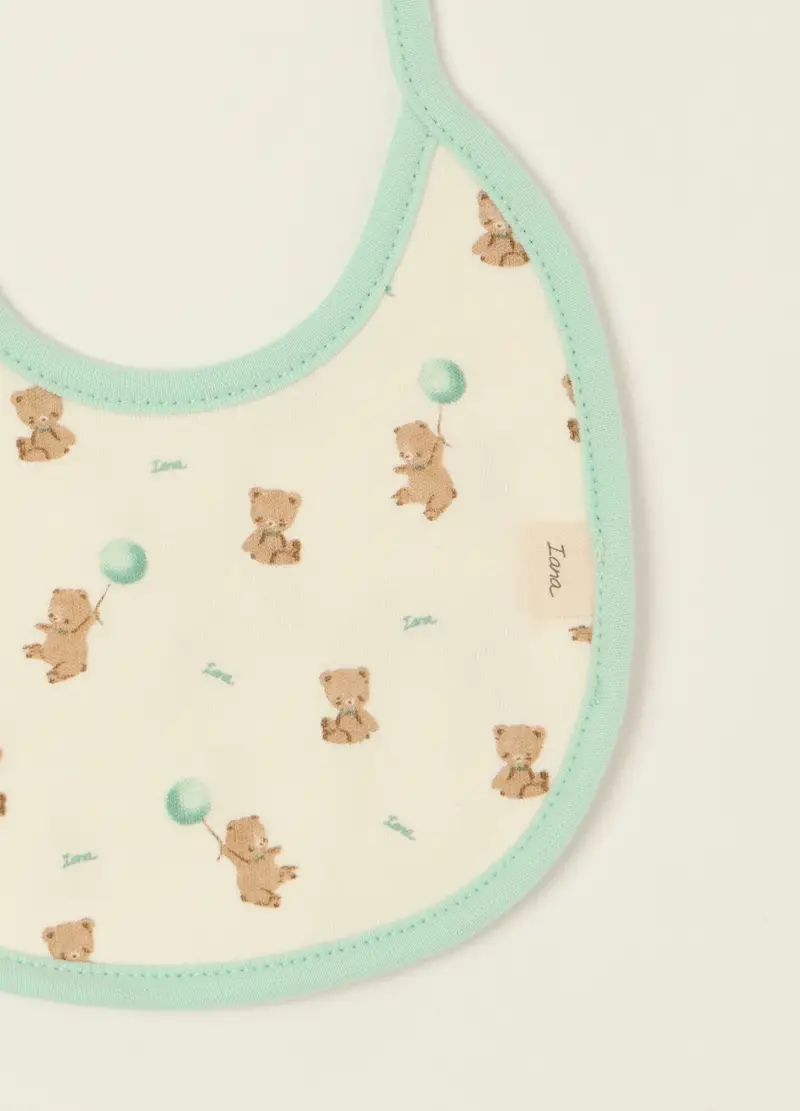 Bipack Di Bavaglini Azzurri In Cotone Organico, Neonato, Beige, U miniatura 2