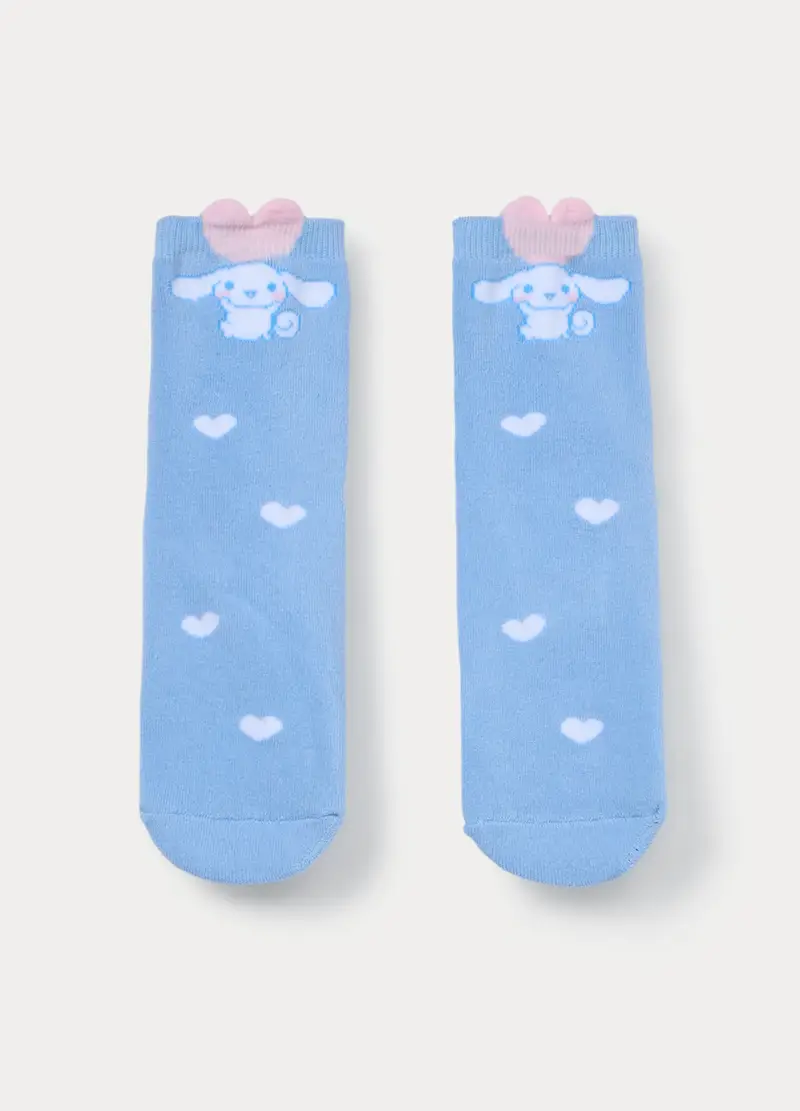 Calze Antiscivolo Hello Kitty In Spugna, Bambina, Azzurro chiaro