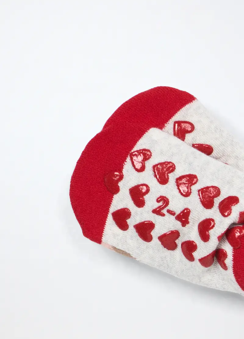 , Calze Corte Antiscivolo In Spugna Bambina, Rosso aragosta miniatura 3