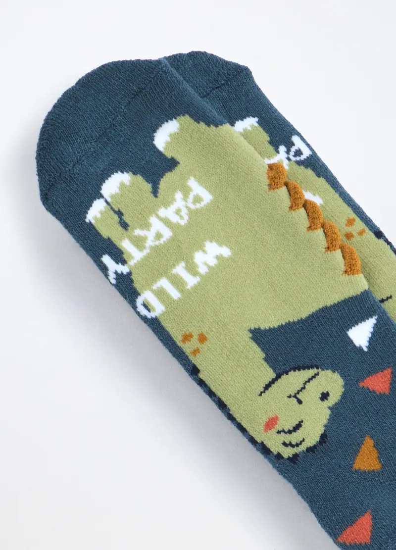 Blukids, Calzini Antiscivolo In Spugna Di Misto Cotone Neonato, Verde chiaro, Taglia: 12-18 miniatura 2