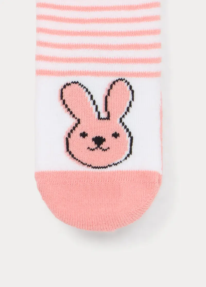 Calzini Antiscivolo In Spugna, Neonata, Rosa corallo miniatura 3