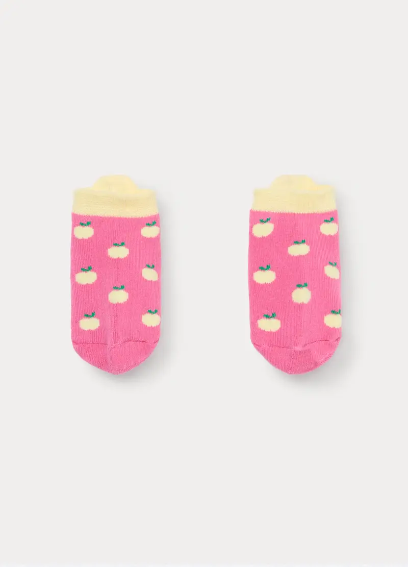 Calzini Antiscivolo In Spugna, Neonata, Rosa fuxia