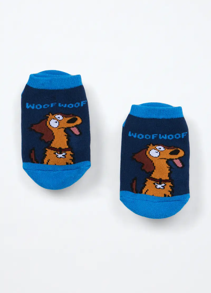 Calzini Corti Antiscivolo Bambino, Blu Bluette