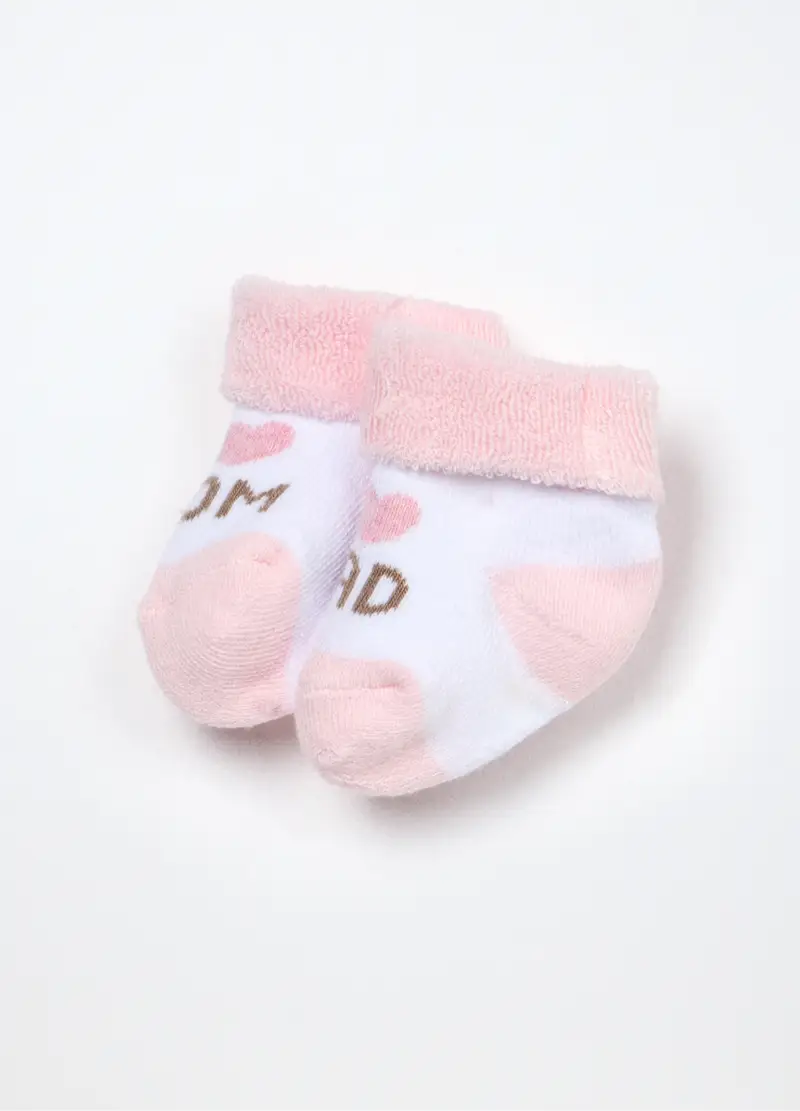 Blukids, Calzini In Spugna Misto Cotone Neonata, Unisex, Rosa chiaro, Taglia: T.U.