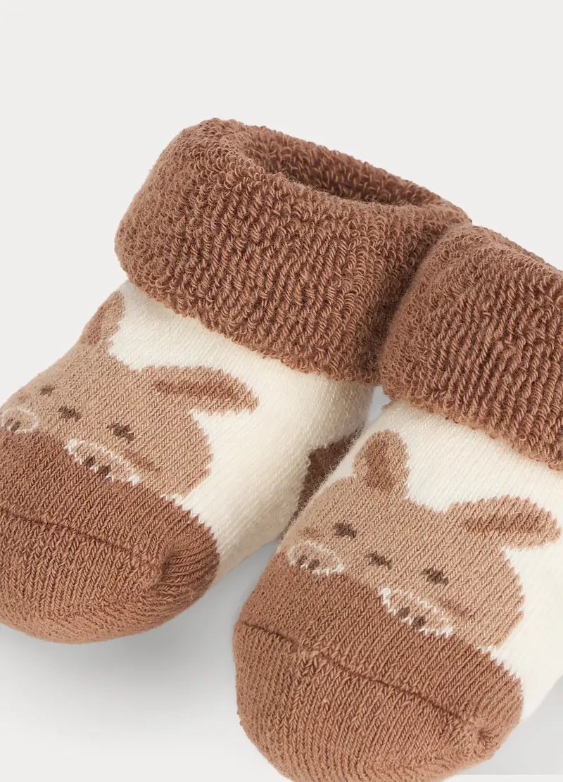 Calzini In Spugna Misto Cotone, Unisex, Beige chiaro, U miniatura 2