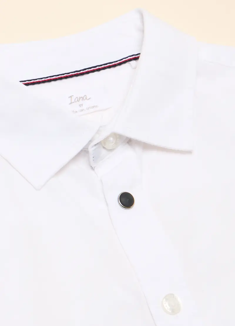 Camicia In Cotone, Bambino, Bianco ottico miniatura 2