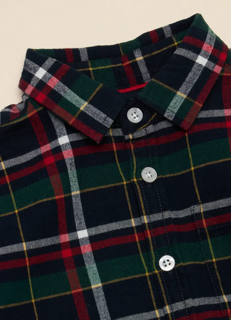 Camicia In Cotone, Bambino, Blu scuro miniatura 2