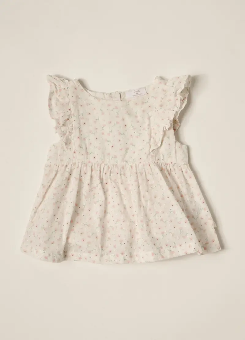 Blukids, Camicia In Puro Cotone Iana Neonata, Bianco, Taglia: 6