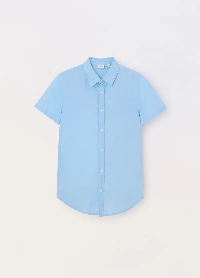 Blukids, Camicia Misto Lino Ragazzo, Bambino, Azzurro cielo, Taglia: 10-11