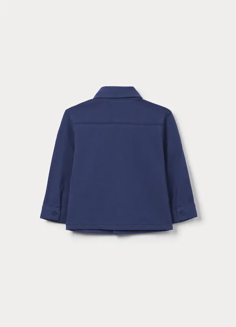 Camicia Regular Fit Con Colletto Alla Francese In Jersey Bimbo, Bambino, Blu scuro miniatura 2