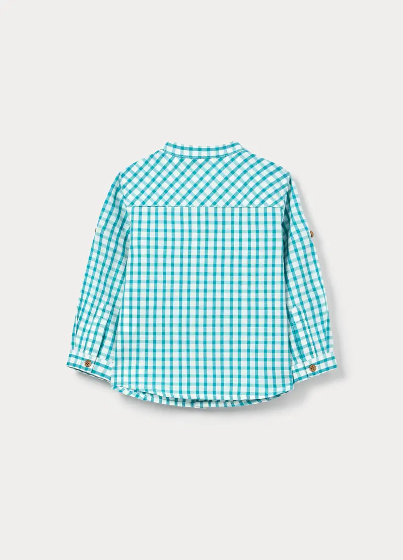 Camicia Regular Fit In Puro Cotone Bimbo, Bambino, Bianco/Azzurro miniatura 2