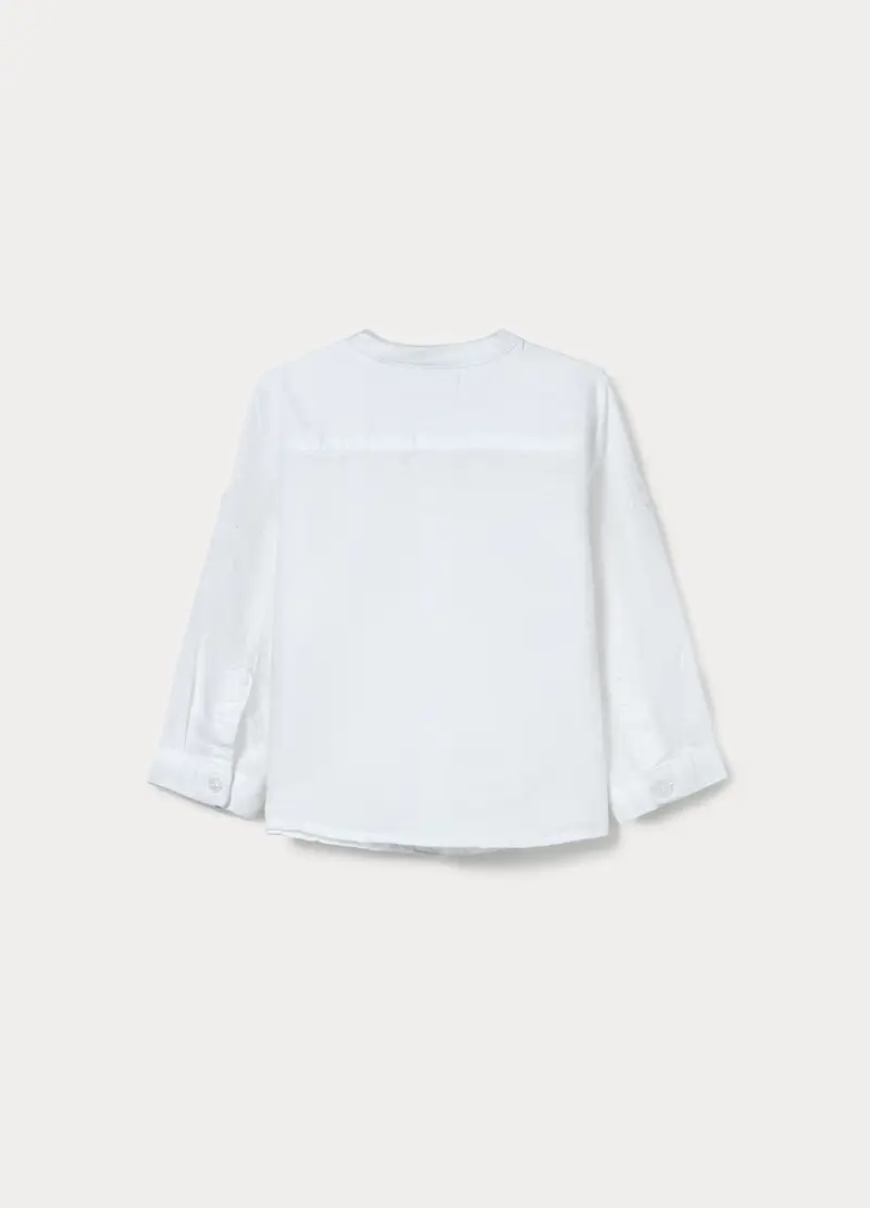 Camicia Regular Fit Misto Lino Bimbo, Bambino, Bianco gesso miniatura 2