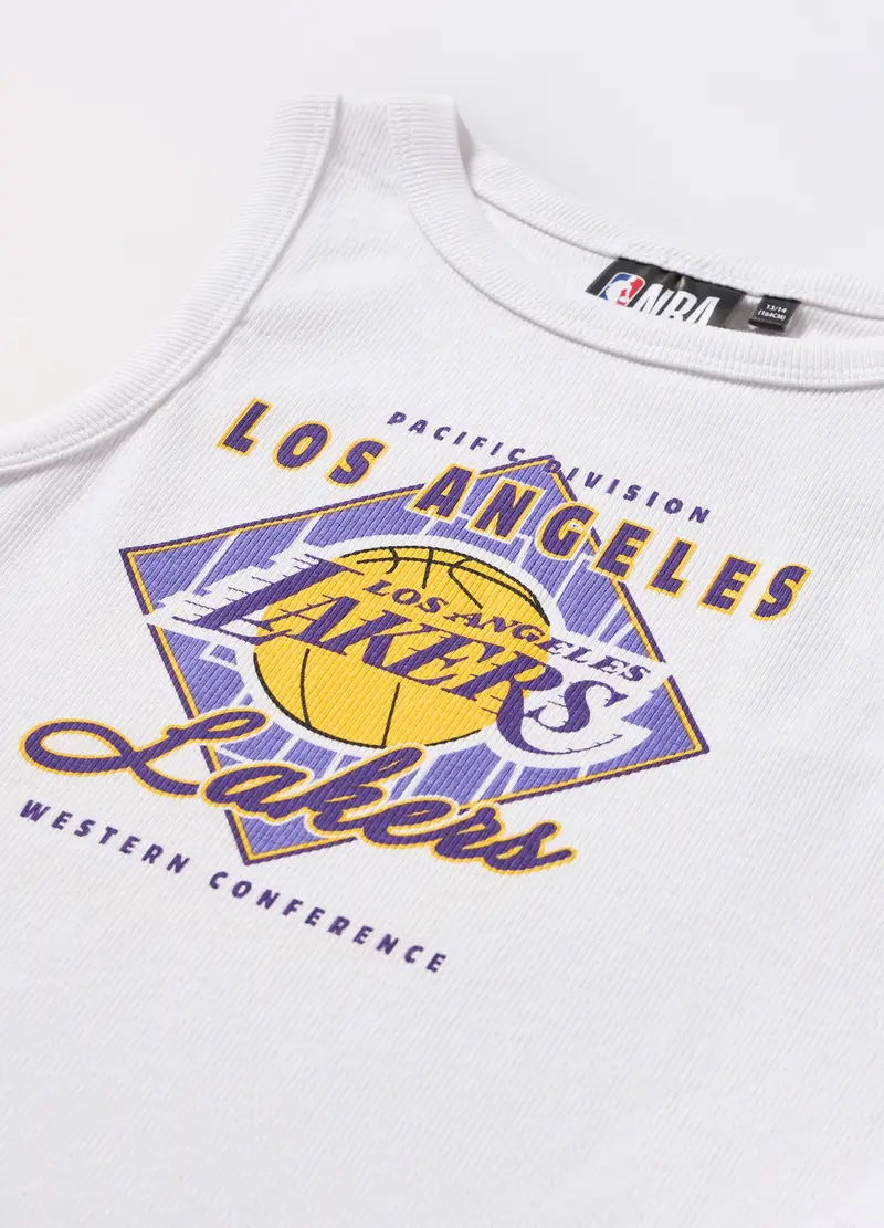 Blukids, Canotta In Costina Di Cotone Stretch Ragazza, Bambina, Bianco, Taglia: 9-10