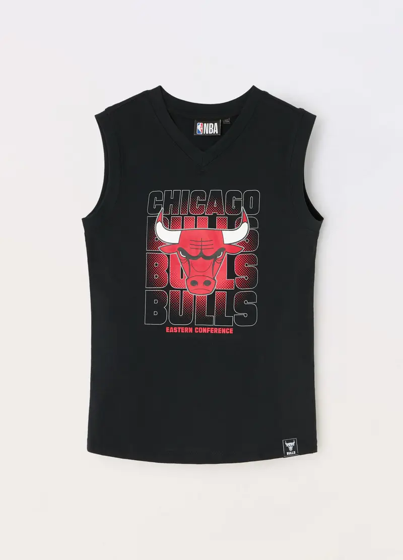 Blukids, Canotta In Jersey Di Puro Cotone Ragazzo, Bambino, Nero/Rosso, Taglia: 10-11