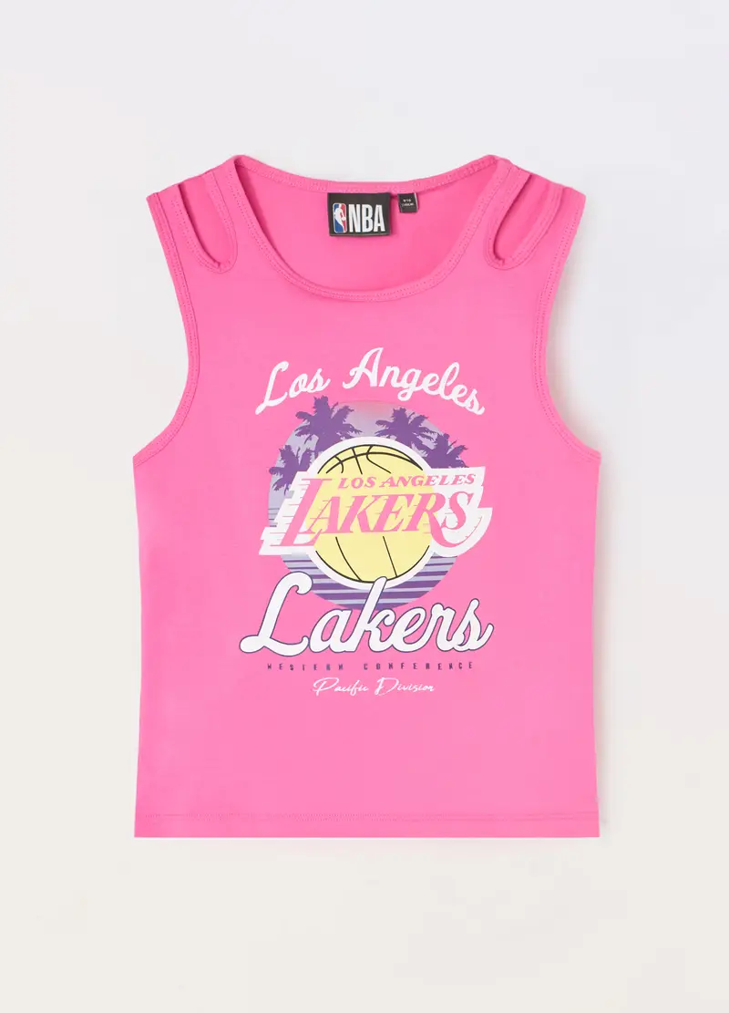 Blukids, Canotta Nba In Cotone Stretch Ragazza, Bambina, Rosa fuxia, Taglia: 9-10