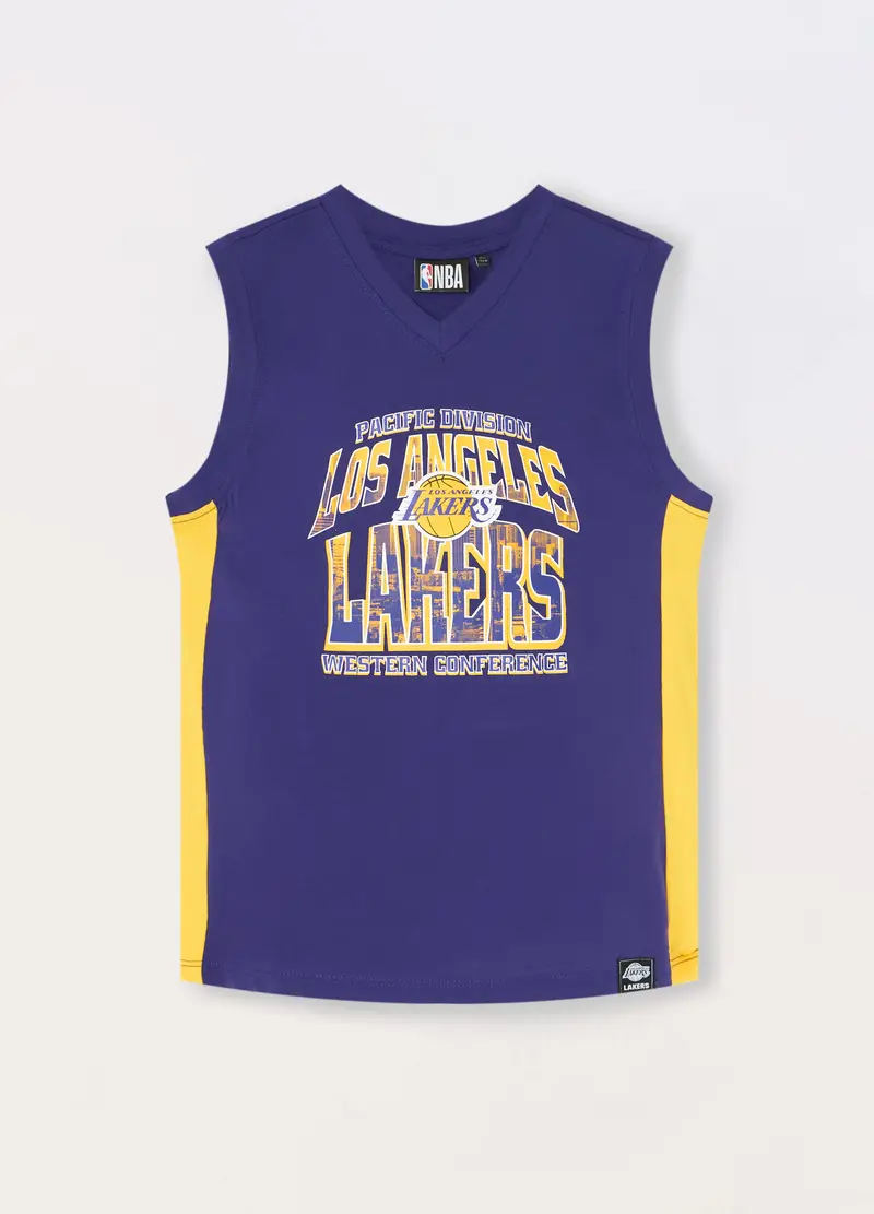 Blukids, Canotta Nba In Puro Cotone Ragazzo, Bambino, Viola, Taglia: 10-11