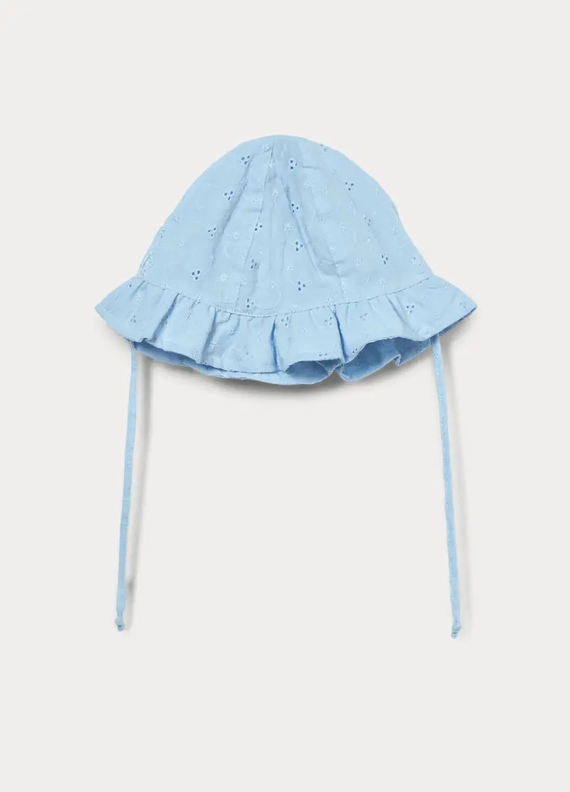 Cappello Alla Pescatora In Puro Cotone, Bambina, Azzurro chiaro