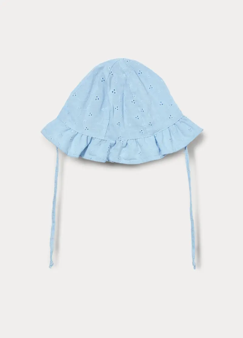 Cappello Alla Pescatora In Puro Cotone, Bambina, Azzurro chiaro miniatura 2