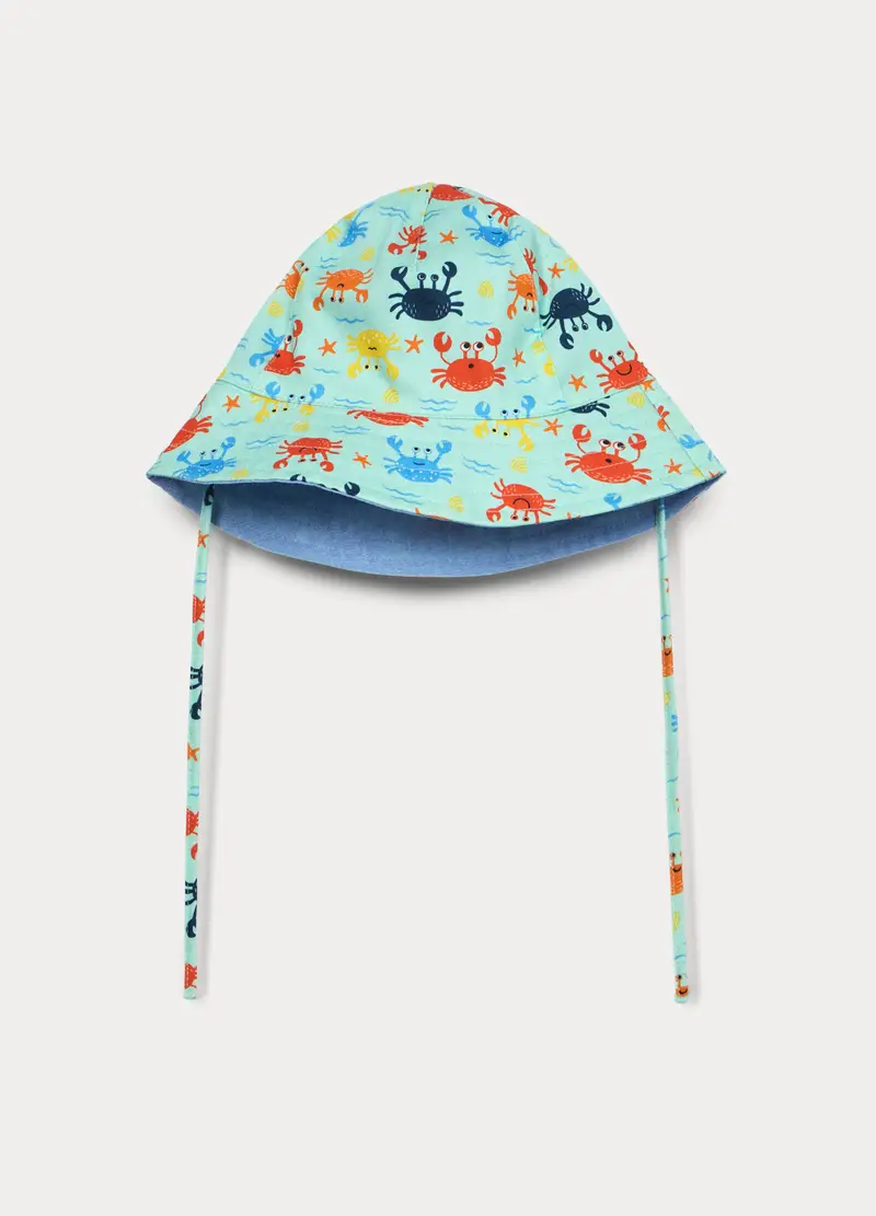 Cappello Alla Pescatora In Puro Cotone, Bambino, Azzurro chiaro miniatura 2