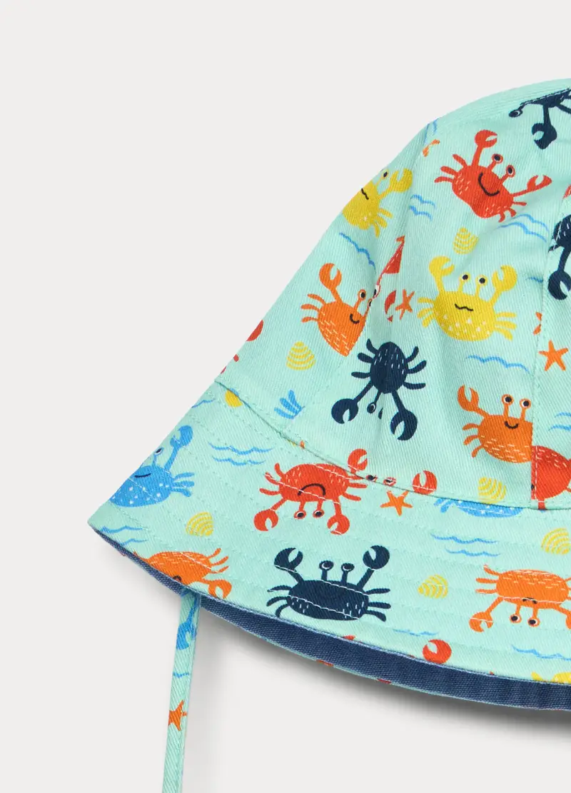 Cappello Alla Pescatora In Puro Cotone, Bambino, Azzurro chiaro miniatura 3