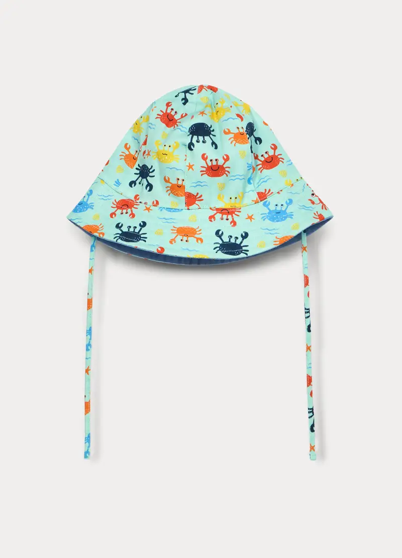 Cappello Alla Pescatora In Puro Cotone, Bambino, Azzurro chiaro