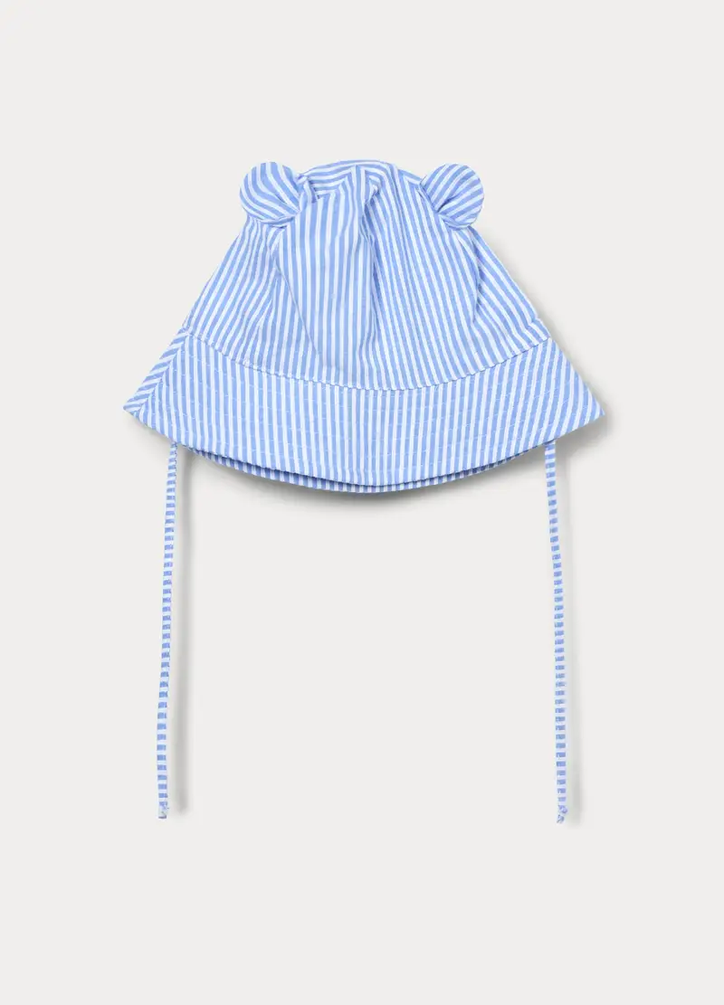 Cappello Alla Pescatora In Puro Cotone, Bambino, Azzurro cielo miniatura 2