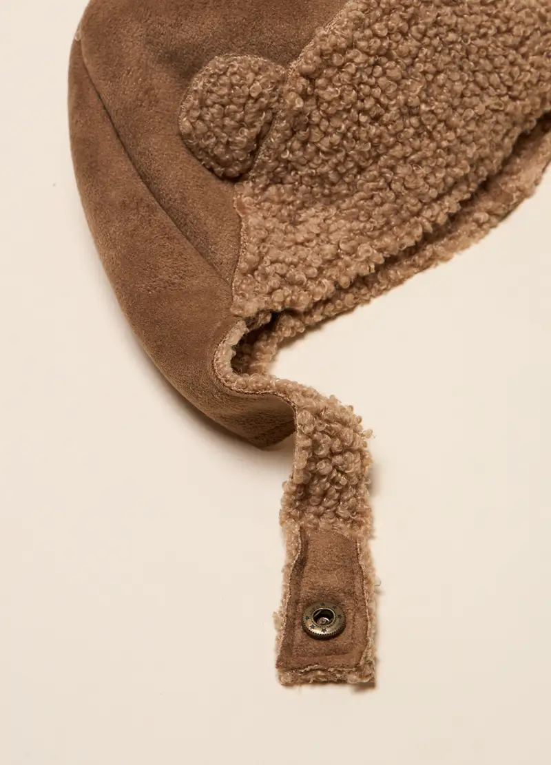 Cappello Da Aviatore In Sherpa Iana Neonato, Neonata, Marrone cioccolato, .U miniatura 2