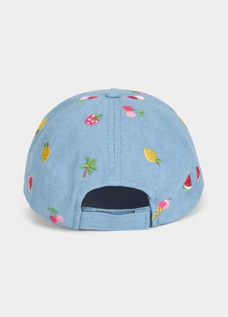 Cappello Da Baseball In Chambray, Bambina, Azzurro chiaro miniatura 2