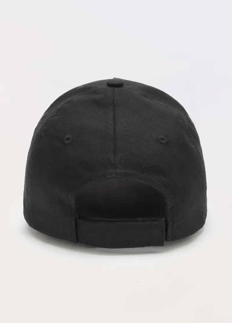 Cappello Da Baseball In Puro Cotone, Bambina, Nero miniatura 2