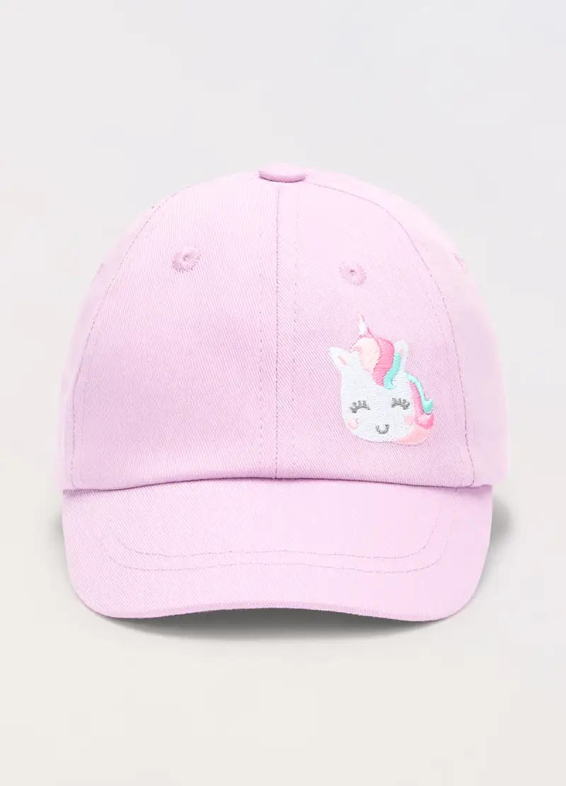 Cappello Da Baseball In Puro Cotone Neonata, Bambina, Viola lilla