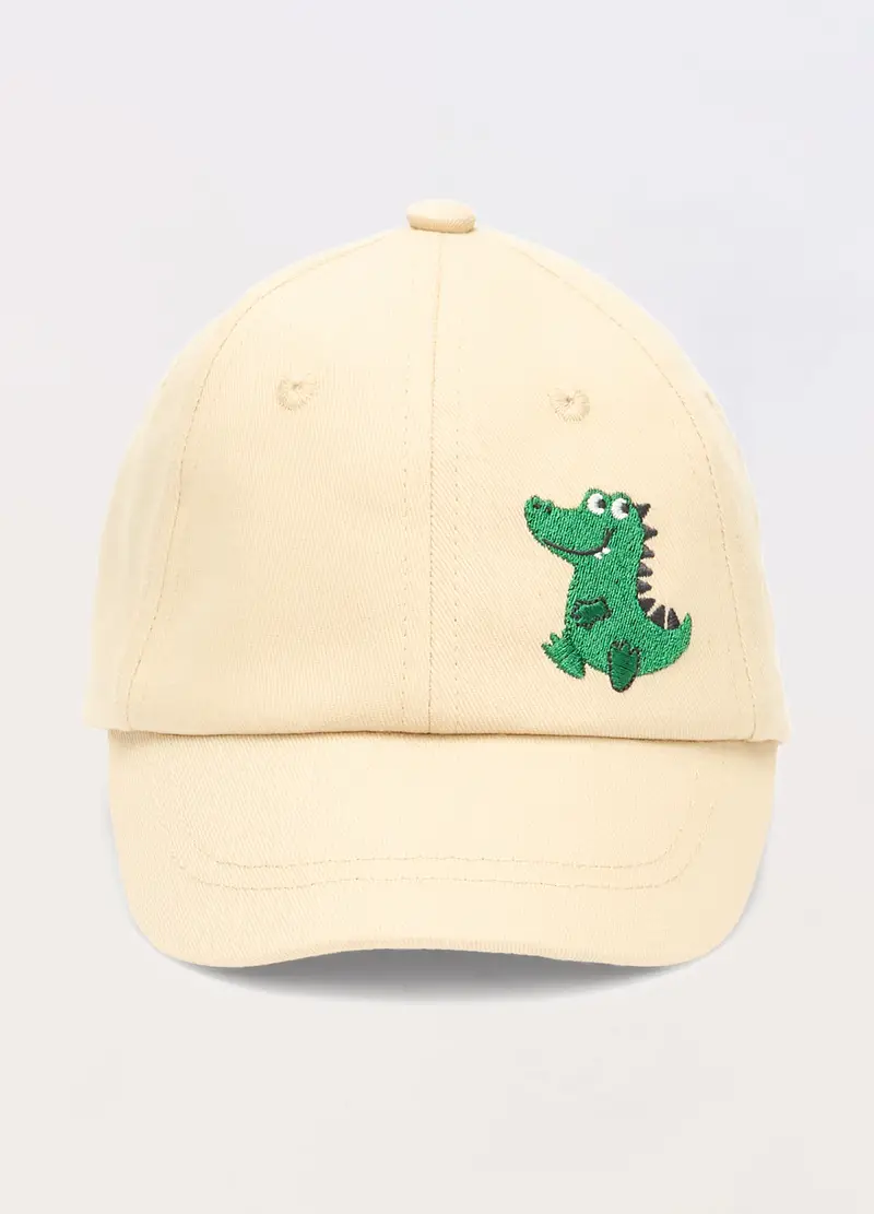 Cappello Da Baseball In Puro Cotone Neonato, Bambino, Beige chiaro