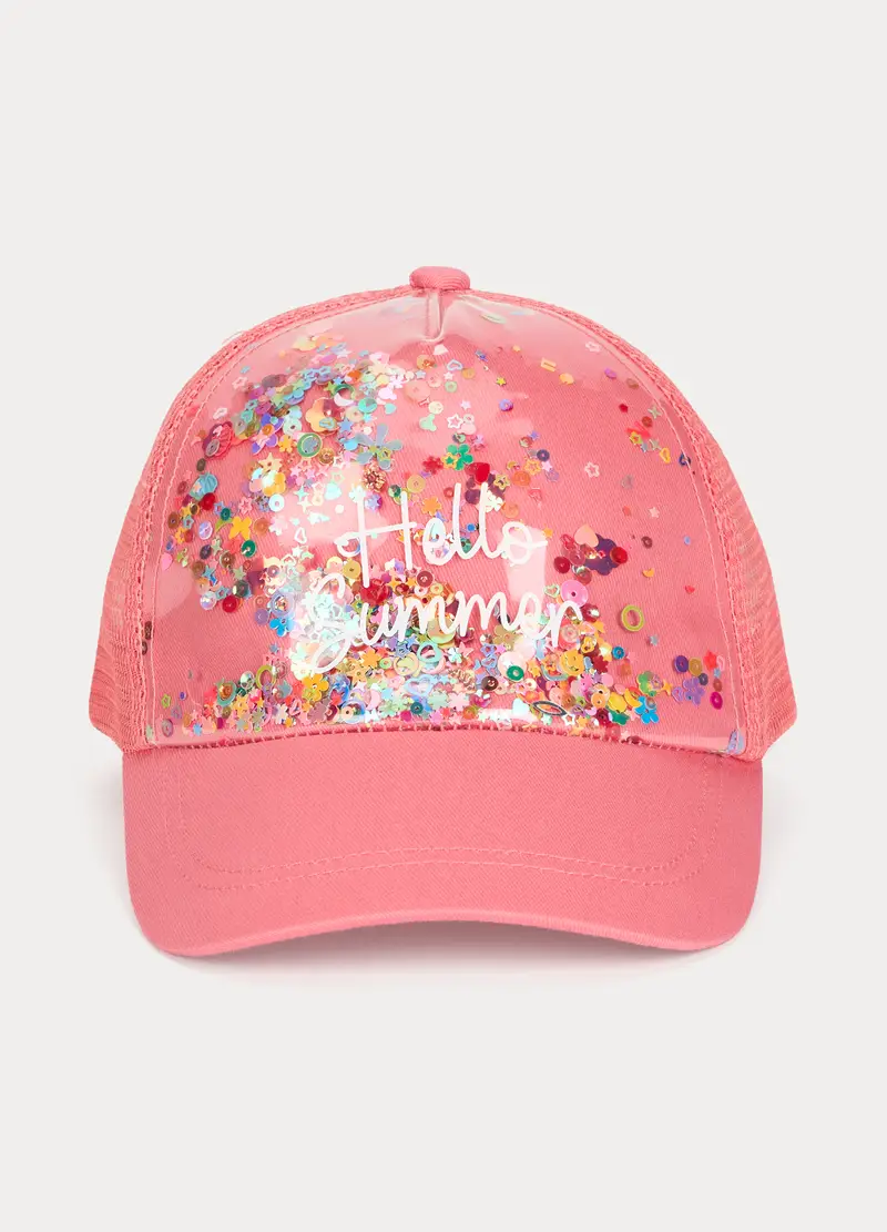 Cappello Da Baseball In Twill, Bambina, Rosa corallo