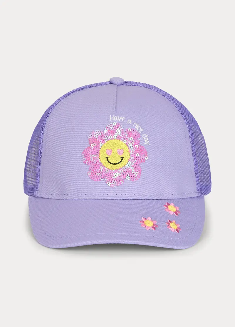 Cappello Da Baseball In Twill, Bambina, Viola lilla