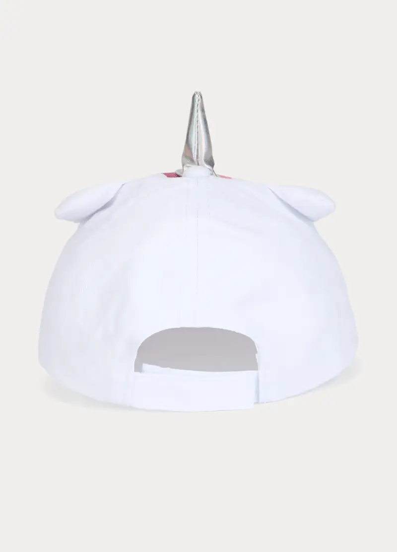 Cappello Da Baseball In Twill Neonata, Bambina, Bianco miniatura 2