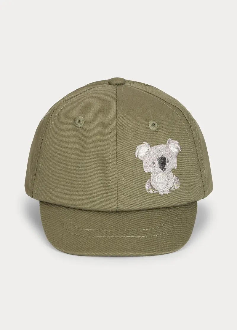 Cappello Da Baseball In Twill Neonato, Bambino, Verde oliva