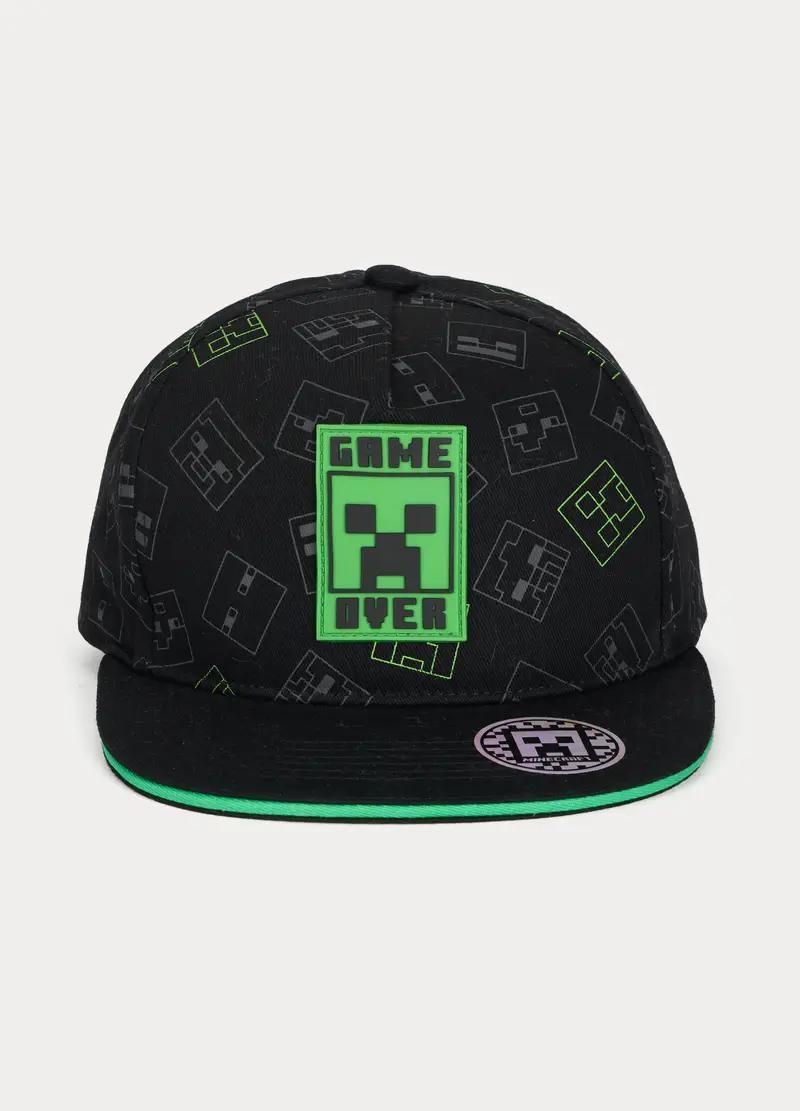 Cappello Da Baseball Minecraft In Twill, Bambino, Nero