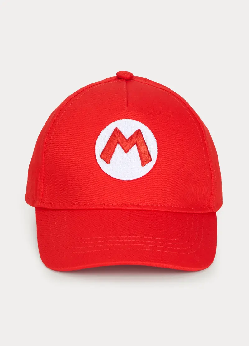 Cappello Da Baseball Super Mario In Twill, Bambino, Rosso aragosta