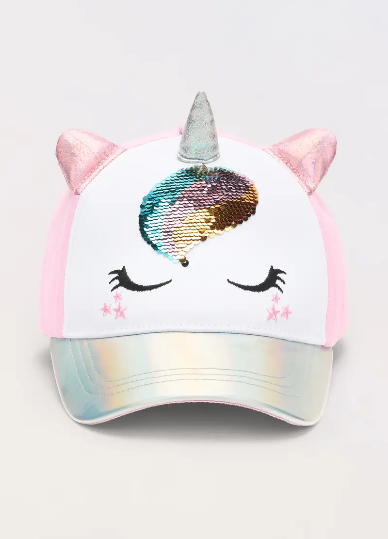 Cappello Da Baseball Unicorno, Bambina, Rosa chiaro