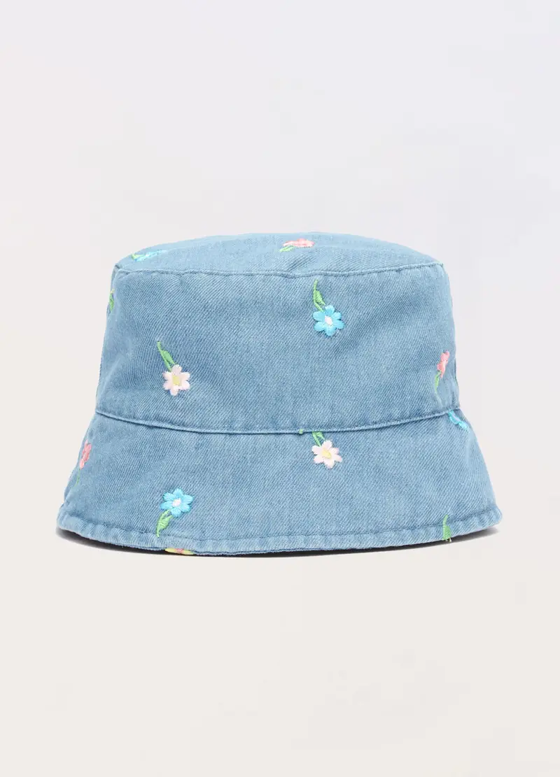 Blukids, Cappello Da Pescatore In Denim Di Puro Cotone Neonata, Bambina, Azzurro chiaro, Taglia: 42-44