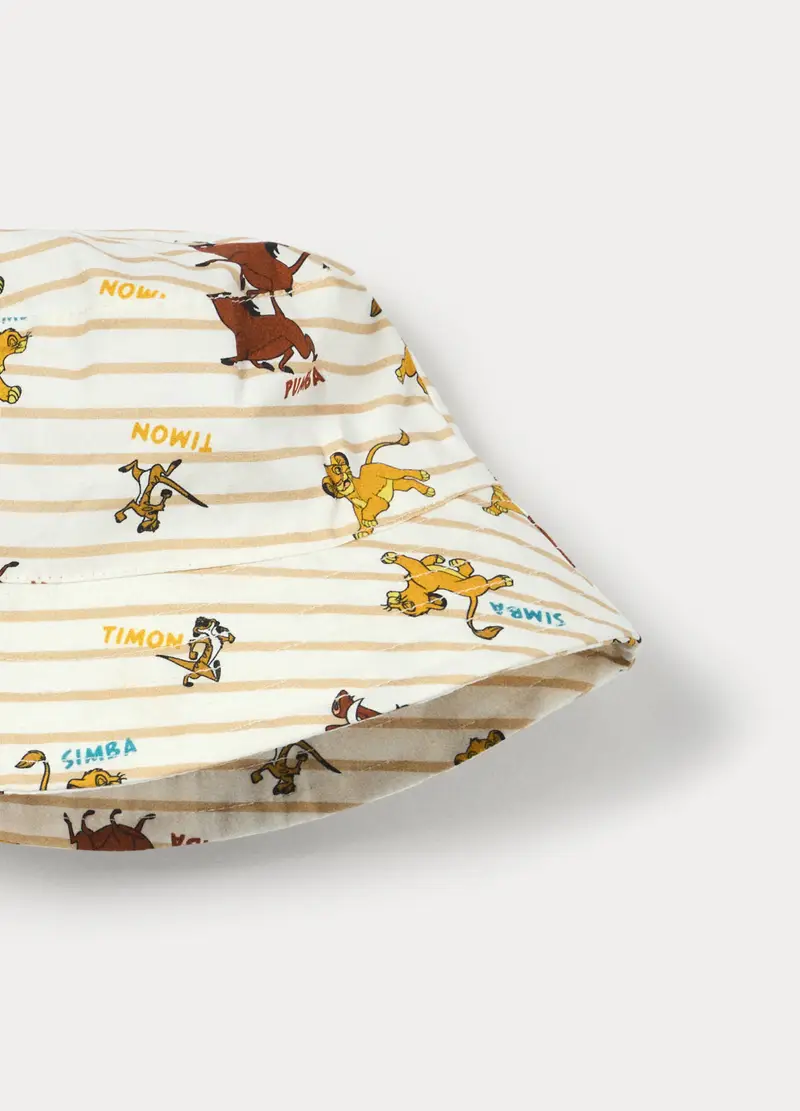 Cappello Disney Alla Pescatora In Puro Cotone, Bambino, Bianco miniatura 3