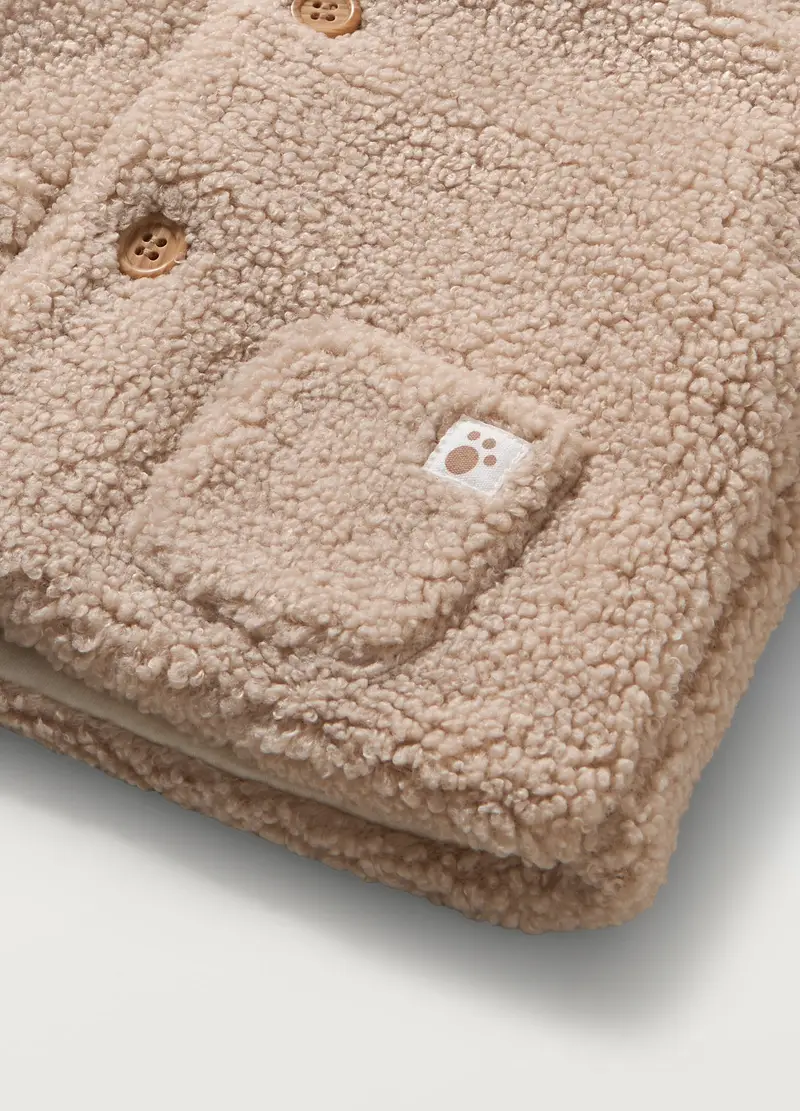 Cappotto In Fake Fur Con Cappuccio Neonata, Unisex, Marrone chiaro miniatura 2