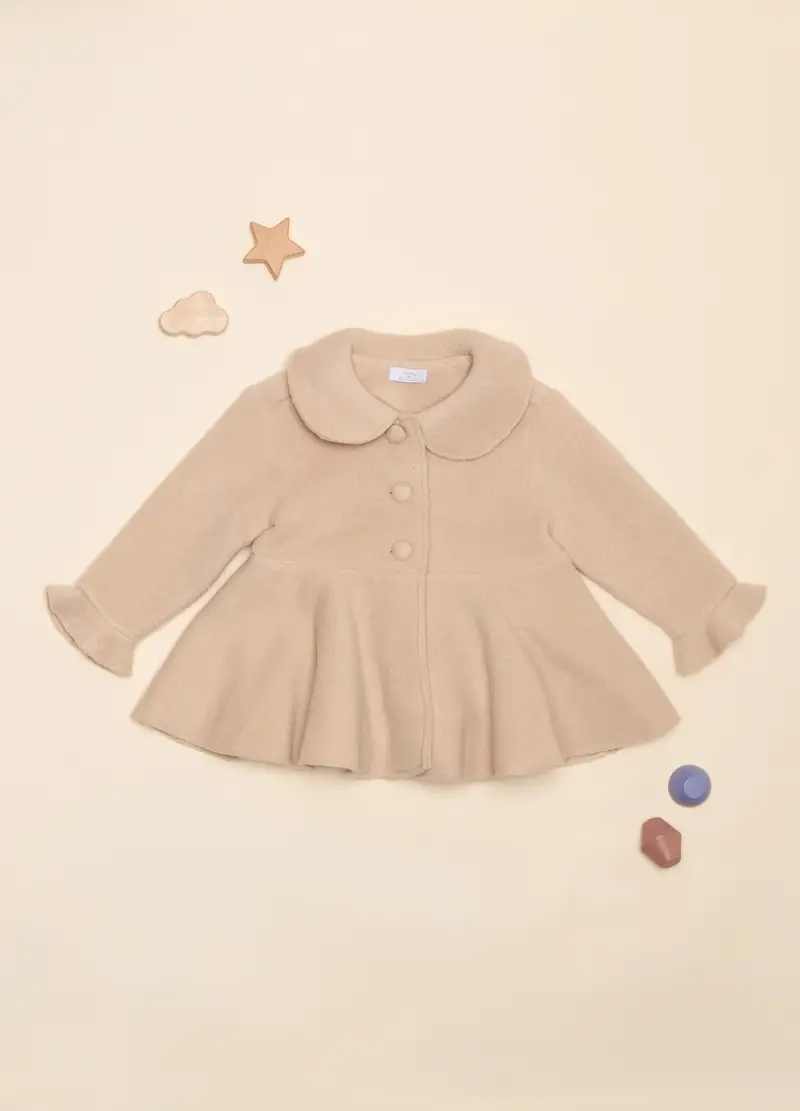 Cappotto In Pile, Neonata, Beige chiaro
