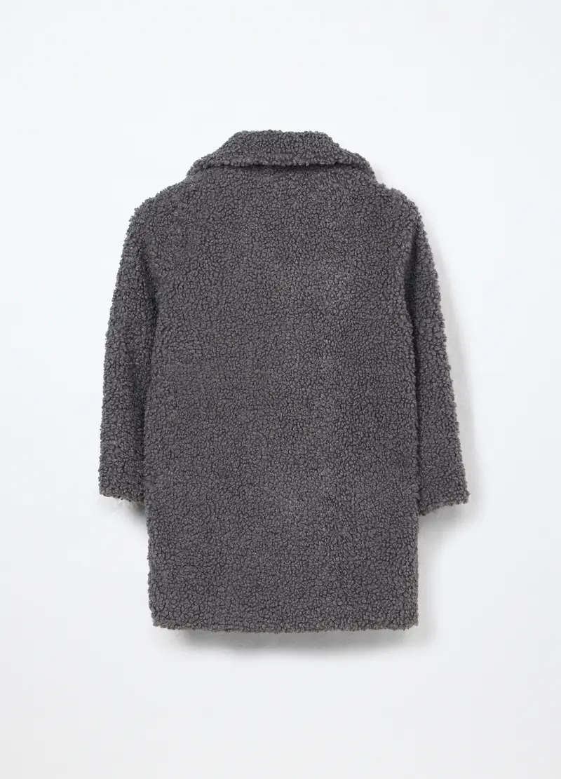 Cappotto In Sherpa Ragazza, Bambina, Grigio chiaro miniatura 2