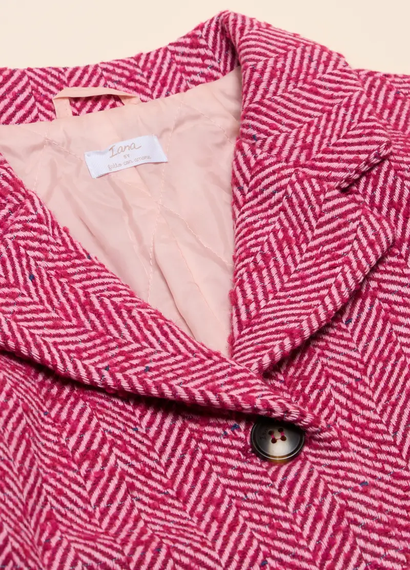 Cappotto Misto Lana, Bambina, Rosa scuro miniatura 2
