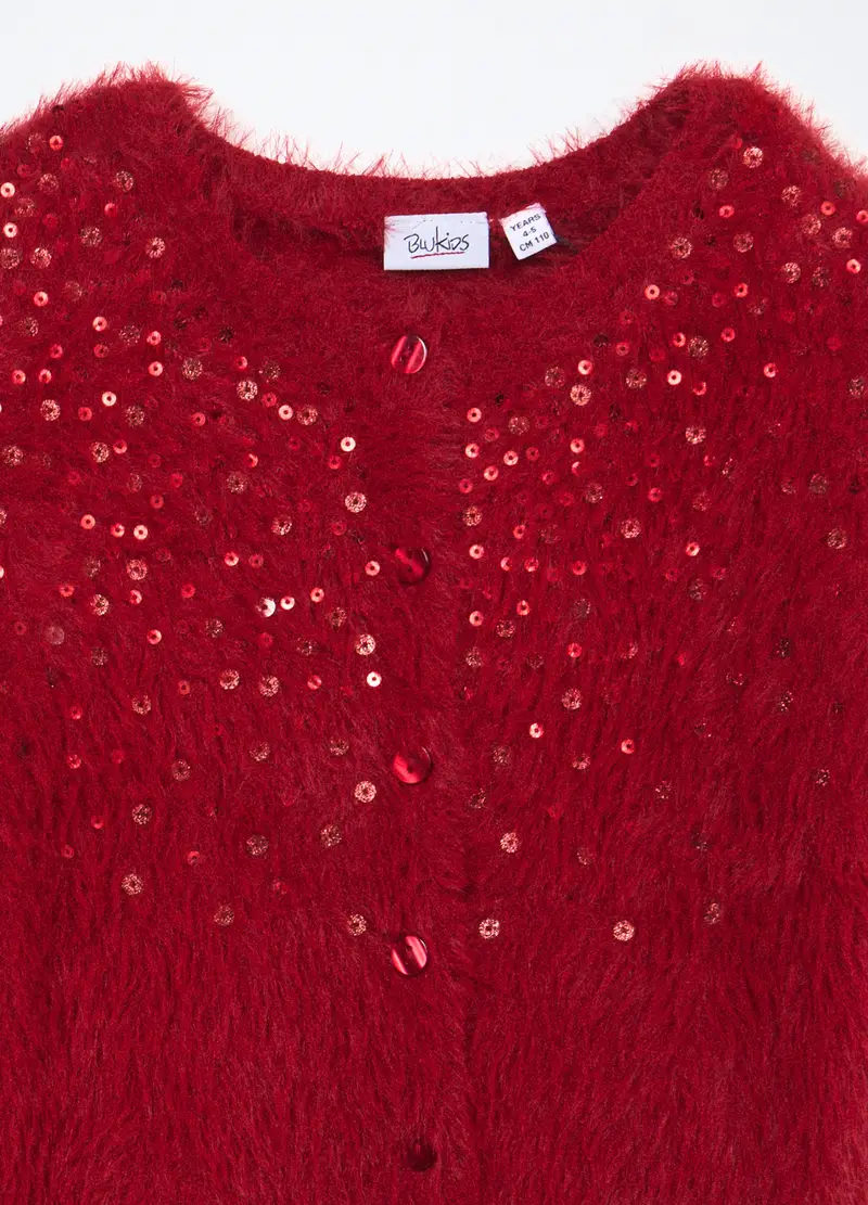 Blukids Cardigan Bambina Rosso 3409119 miniatura 3