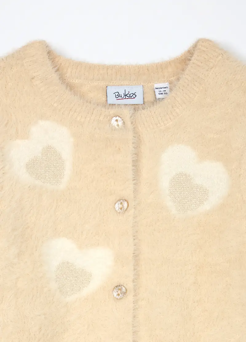 Blukids Cardigan Bambina Beige 4350105 miniatura 3