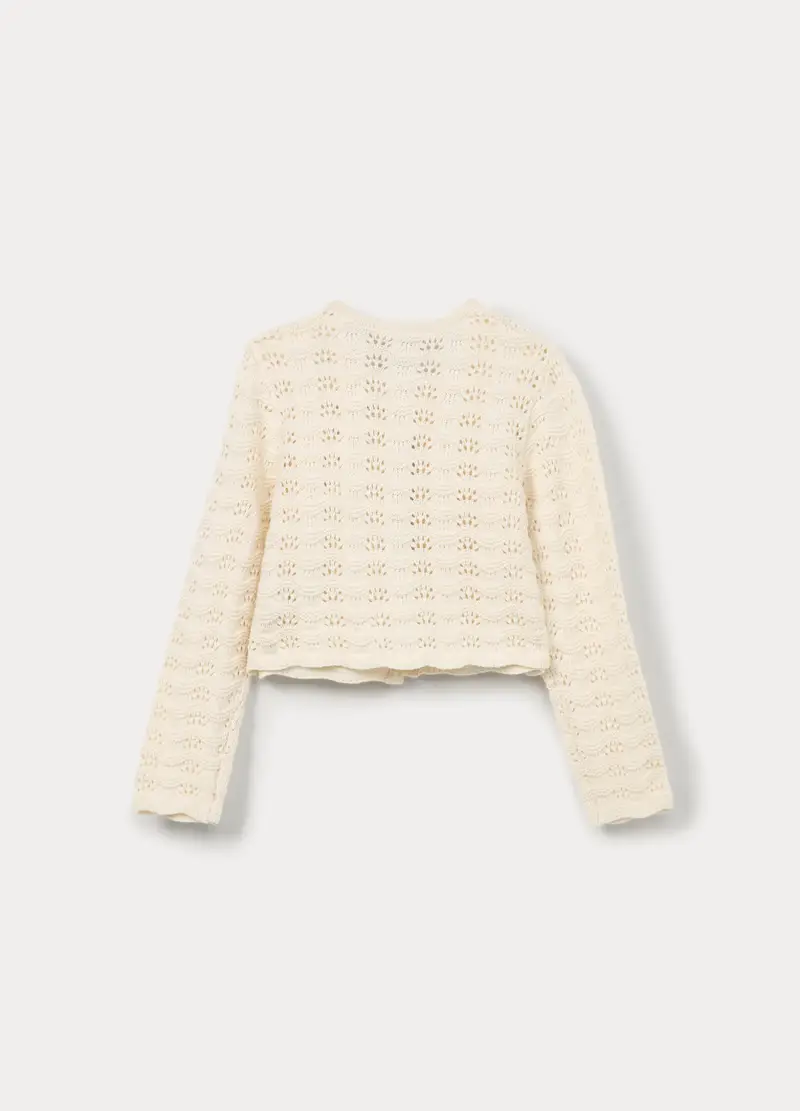 Blukids Cardigan Bambina Bianco 4306551 miniatura 2